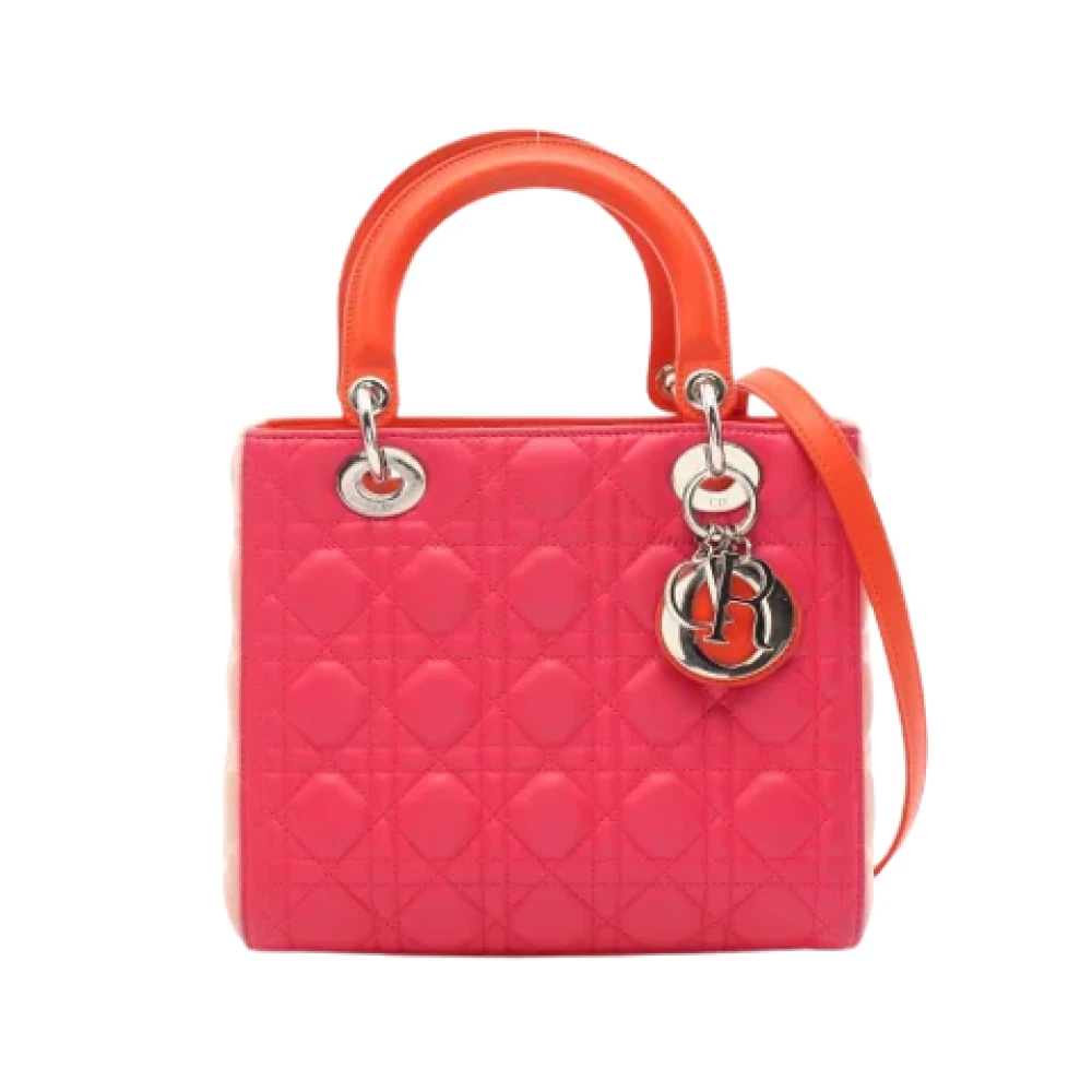 Dior Vintage Pre-owned Leather dior-bags Pink Dames