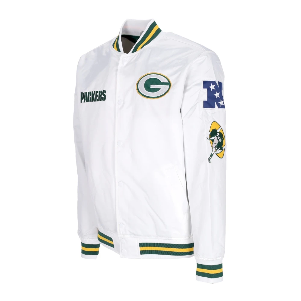 Mitchell & Ness Green Bay Packers Bomberjack White Heren