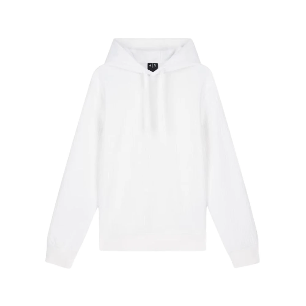 Armani Exchange Regular-Fit Hoodie - Male - Hoodies - White - M - Sweatshirts & Hoodies