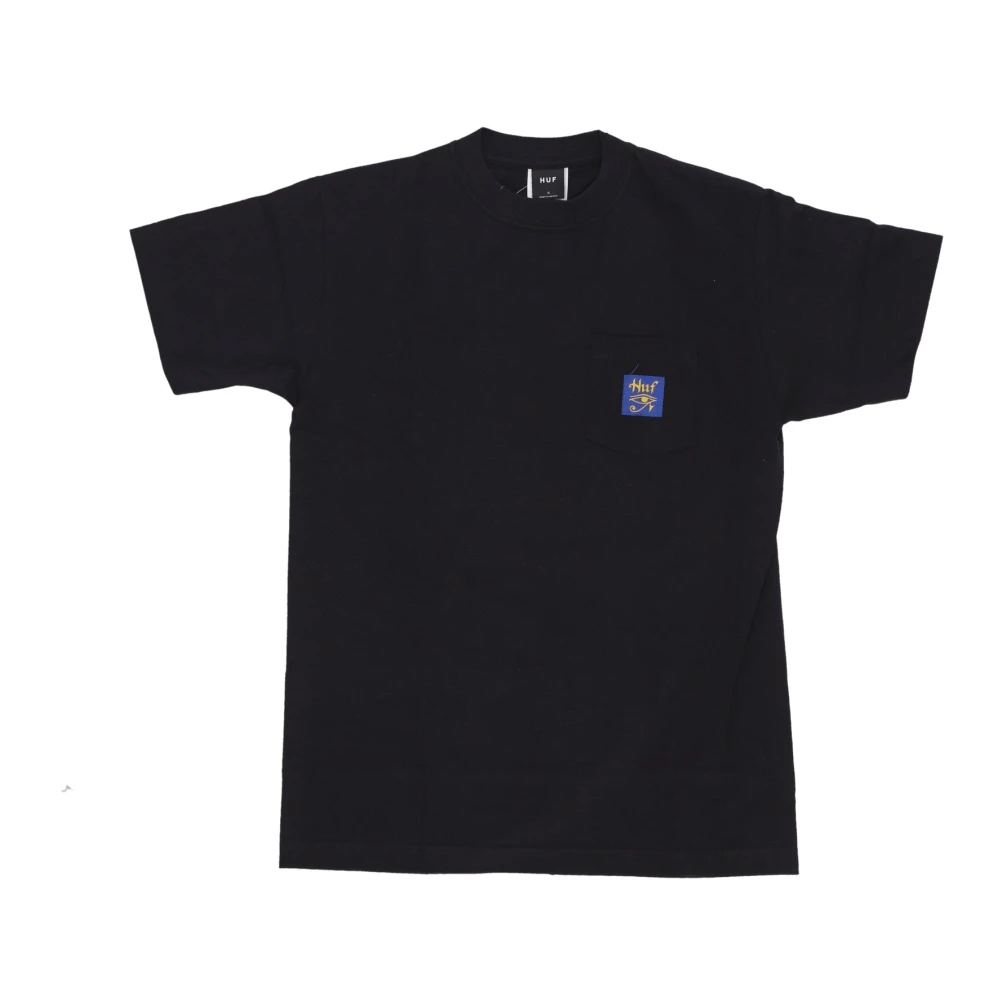 HUF Zwart Pocket Tee Korte Mouw Shirt Black Heren