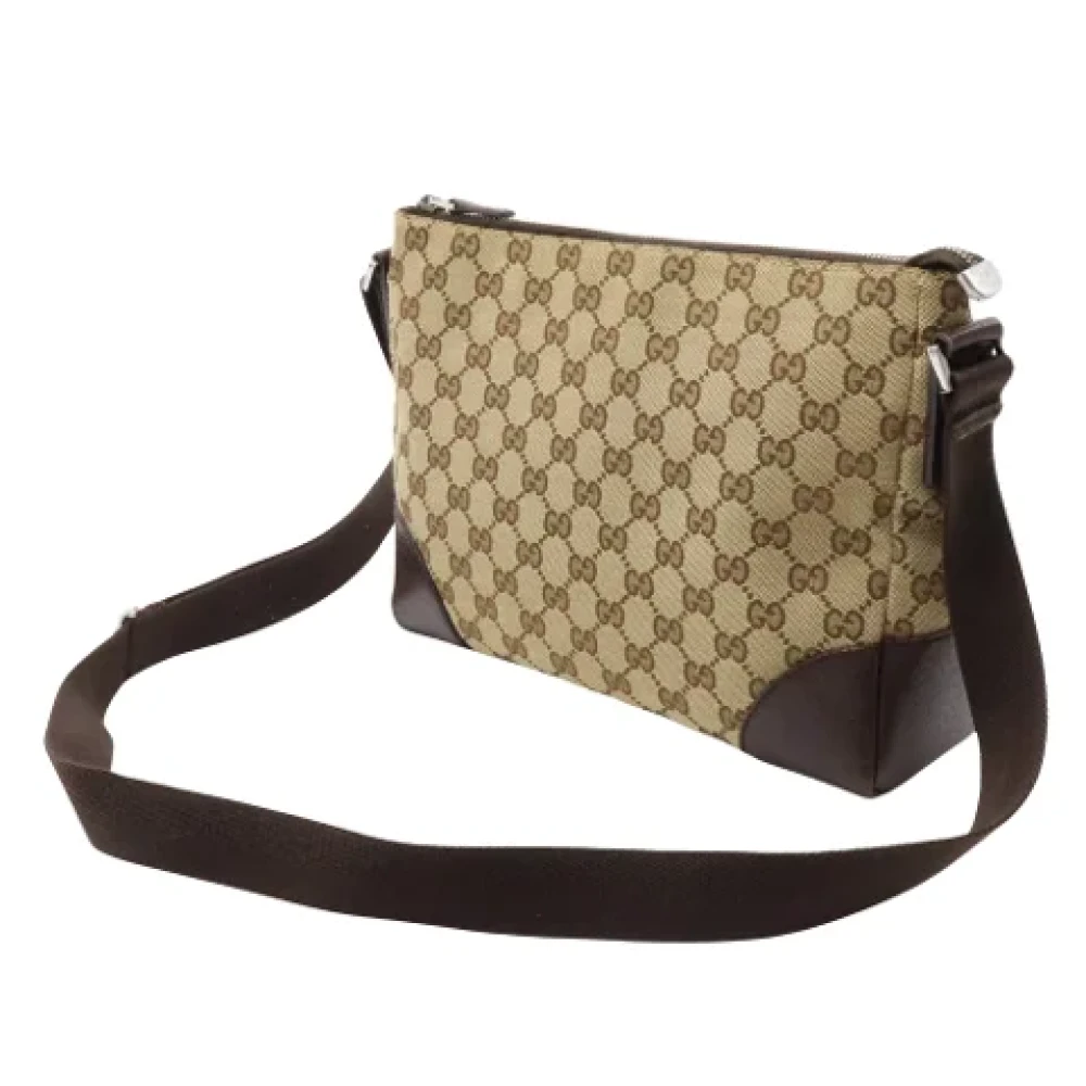 Gucci Vintage Pre-owned Canvas shoppers Brown Dames