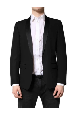 Lyxig Slim Fit Blazer i Sidenblandning