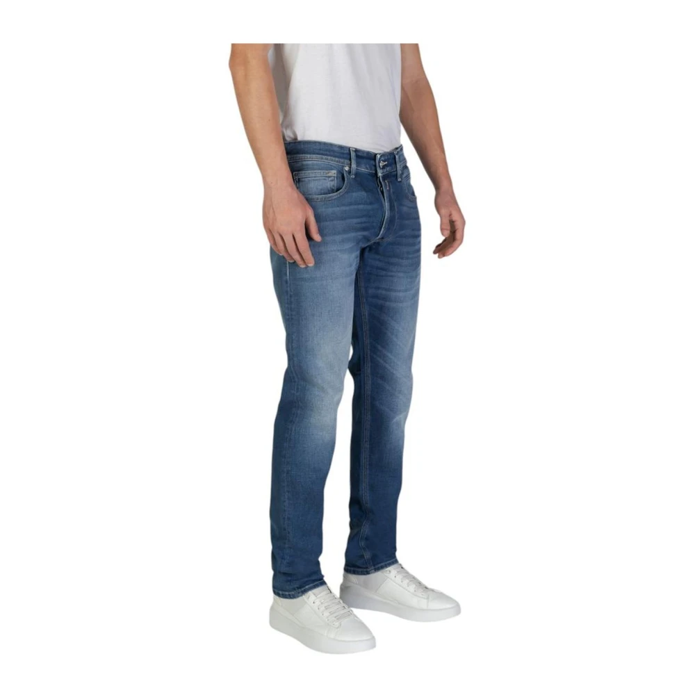 Replay Blauwe Comfort Katoenen Jeans Broek Blue Heren