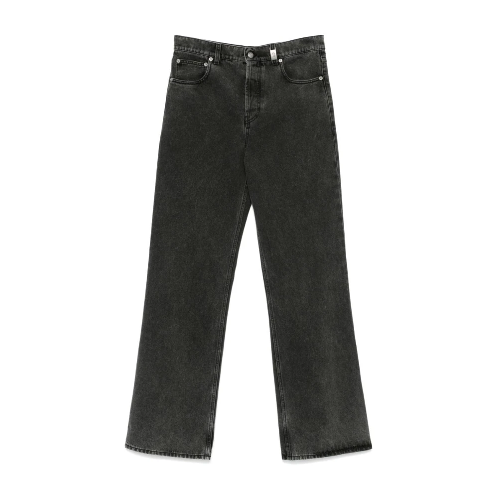 Alexander mcqueen Zwarte Gewassen Denim Jeans Rechte Pijp Black Heren