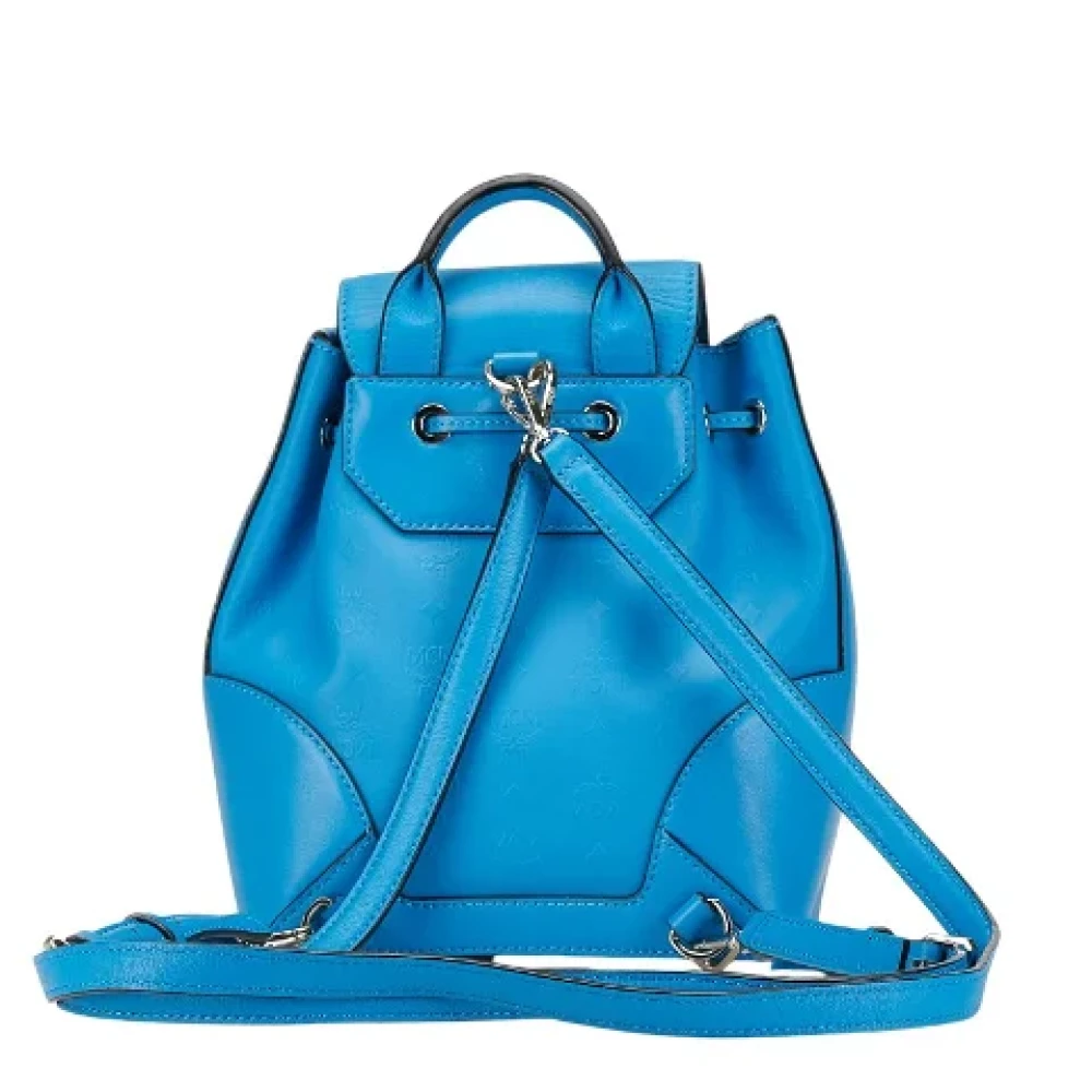 MCM Pre-owned Leather backpacks Blue Dames