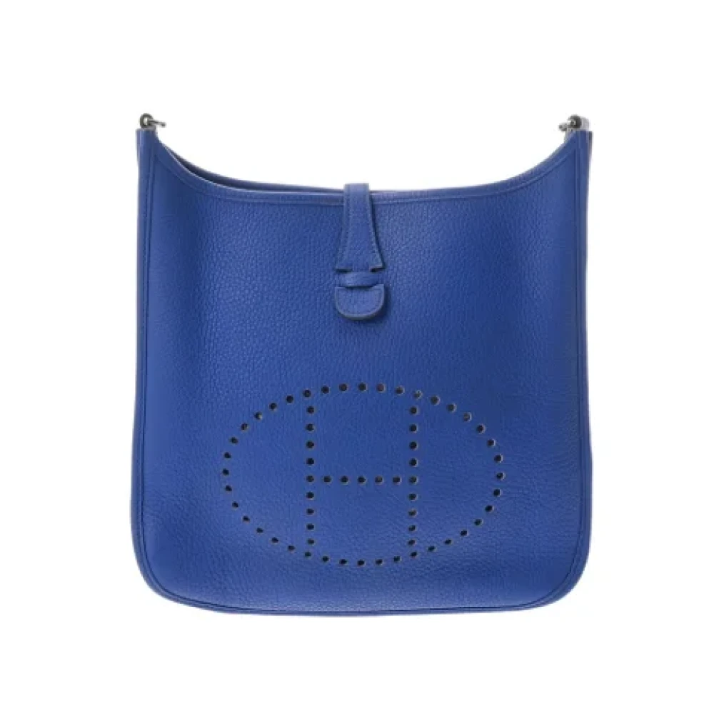 Hermès Vintage Pre-owned Leather shoulder-bags Blue Dames
