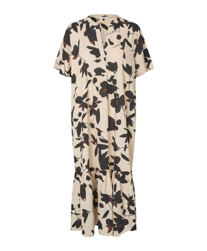 bloemen-linnen-jurk-met-draperie