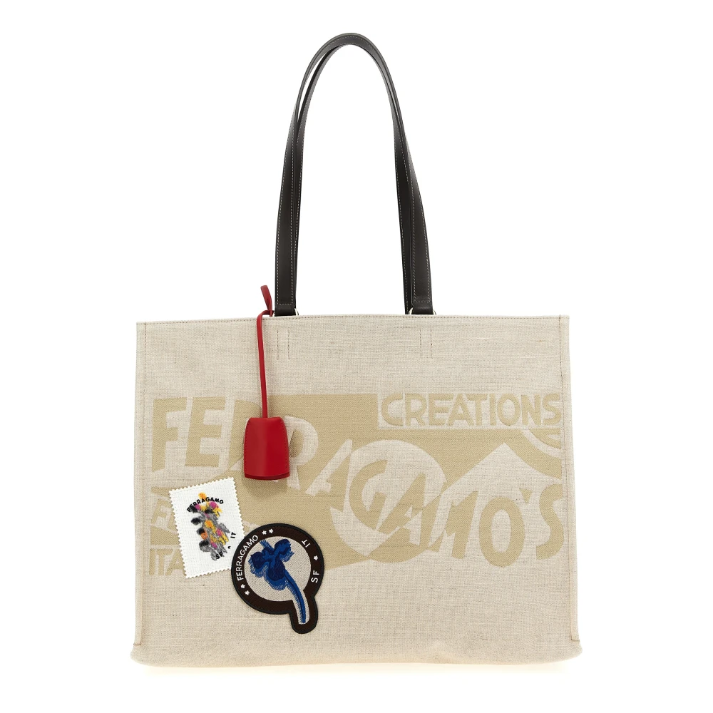 Ferragamo Women's Beige Tote Bag L - Shopping Bags - One Size - Bags
