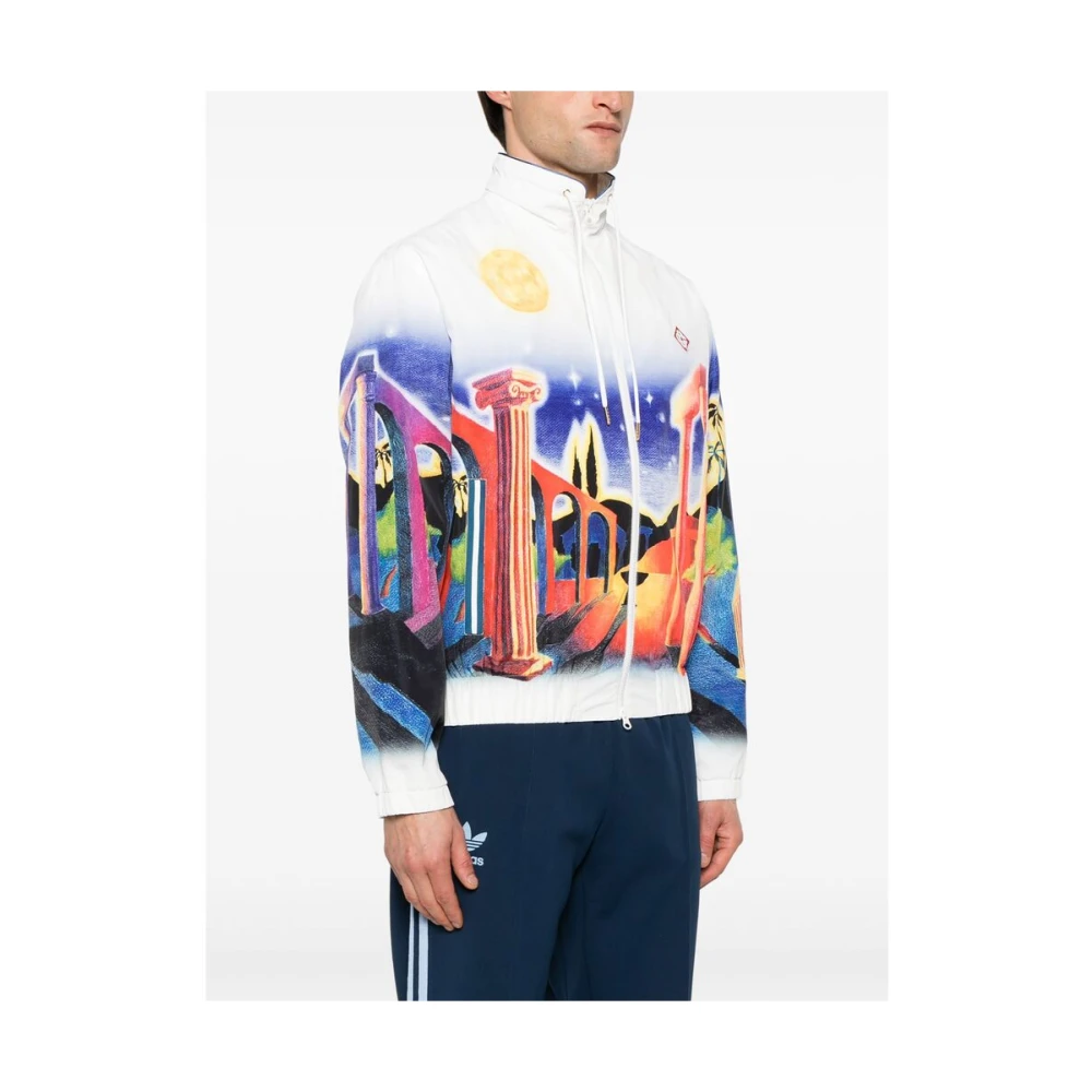 Casablanca Witte Ritsjas Elastische Manchetten Multicolor Heren