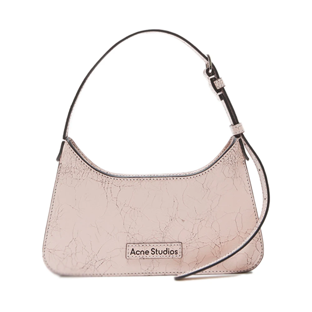 Acne Studios Roze Micro Platt Leren Tas Pink Dames