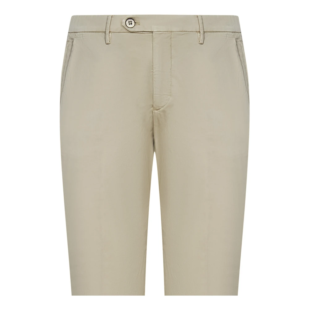 Michael Coal Beige Slim-Fit Capri Broek Beige Heren
