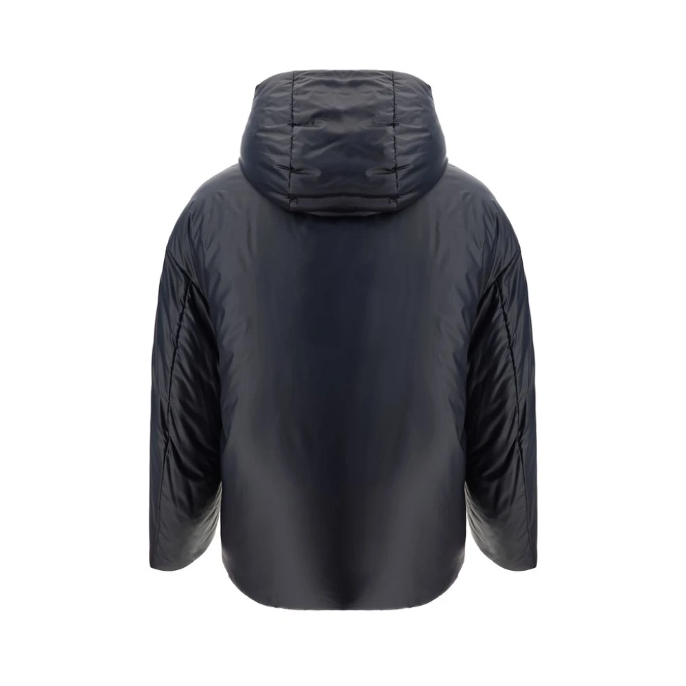 Valentino Gewatteerde capuchonjas Black Heren