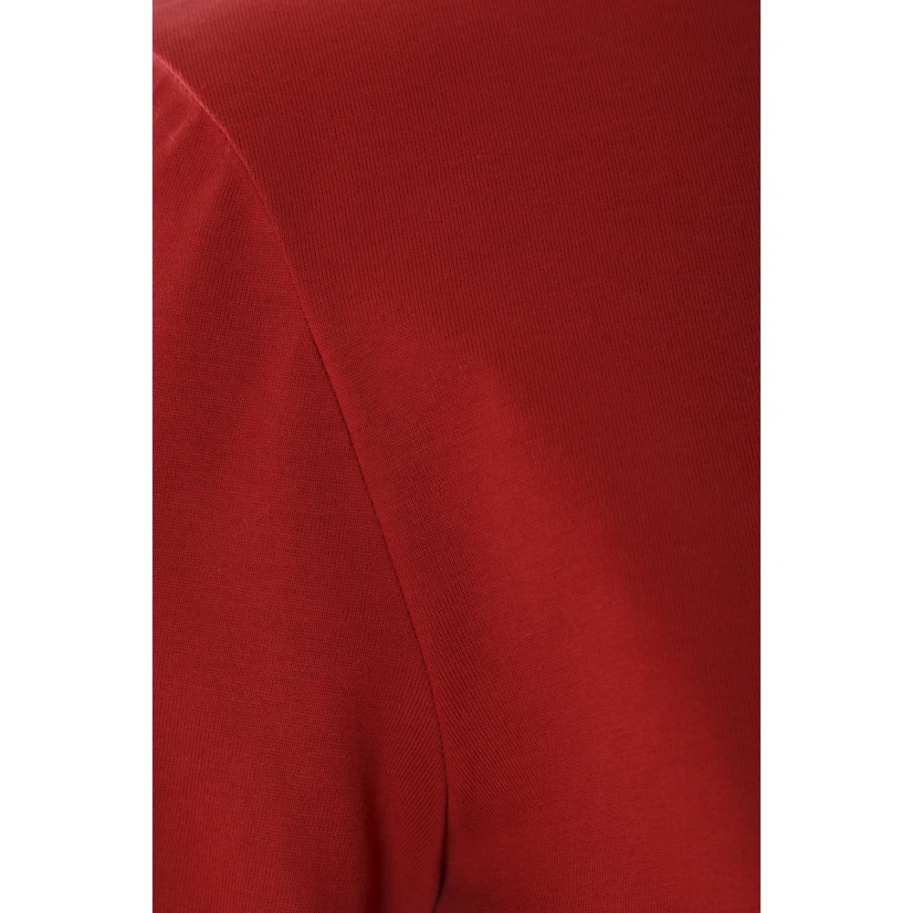Max Mara Rode T-shirt met M-borduurwerk Red Dames