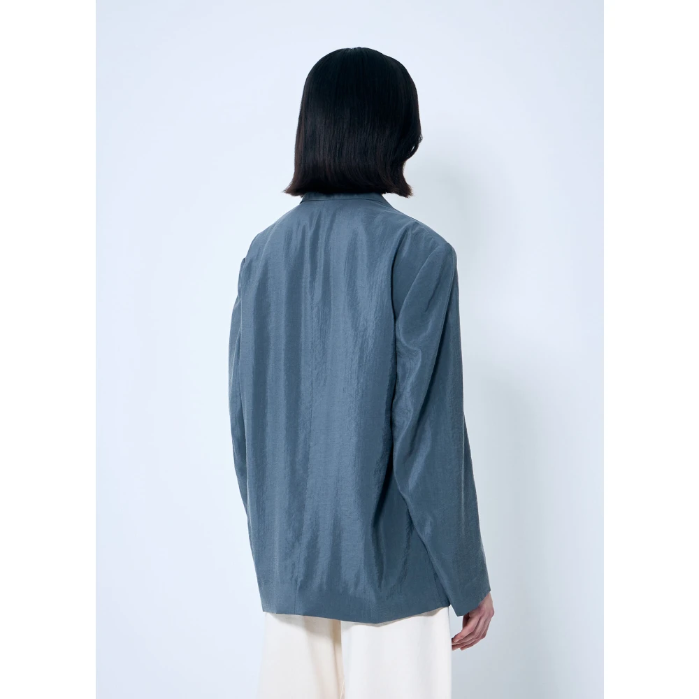 Lemaire Lichtgewicht Double-Breasted Blazer Gray Dames