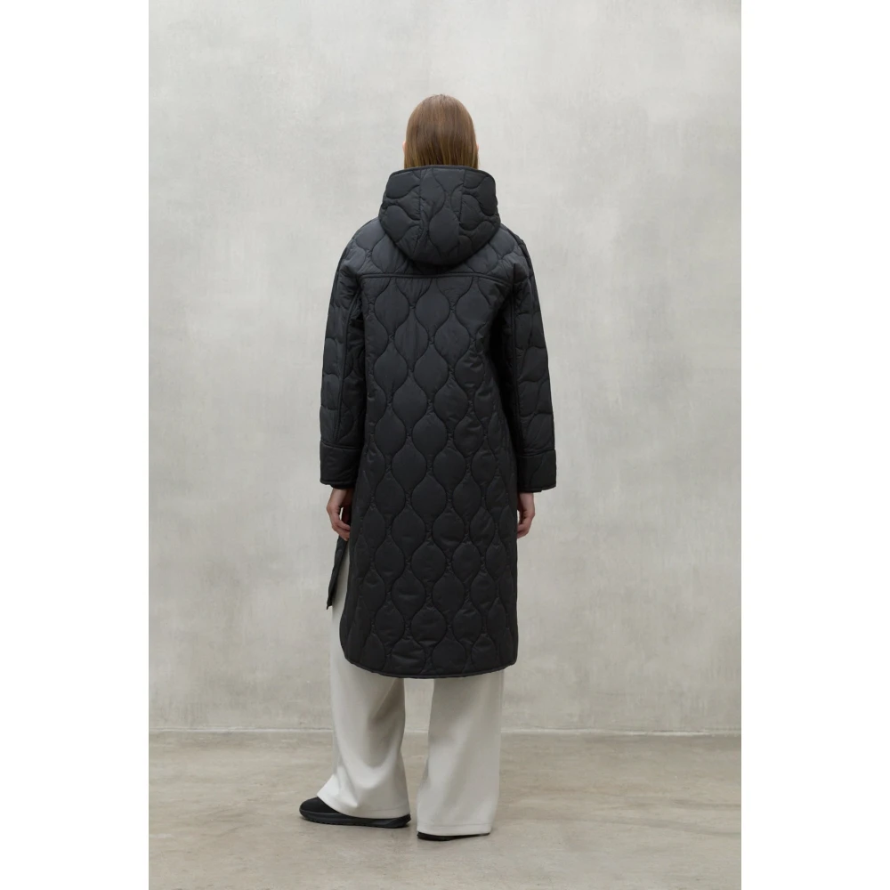 Ecoalf Antraciet Jas Black Dames