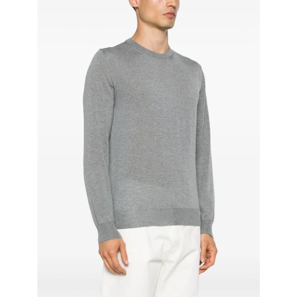 Canali Grijze Trui Stijlvol Casual Mode Gray Heren