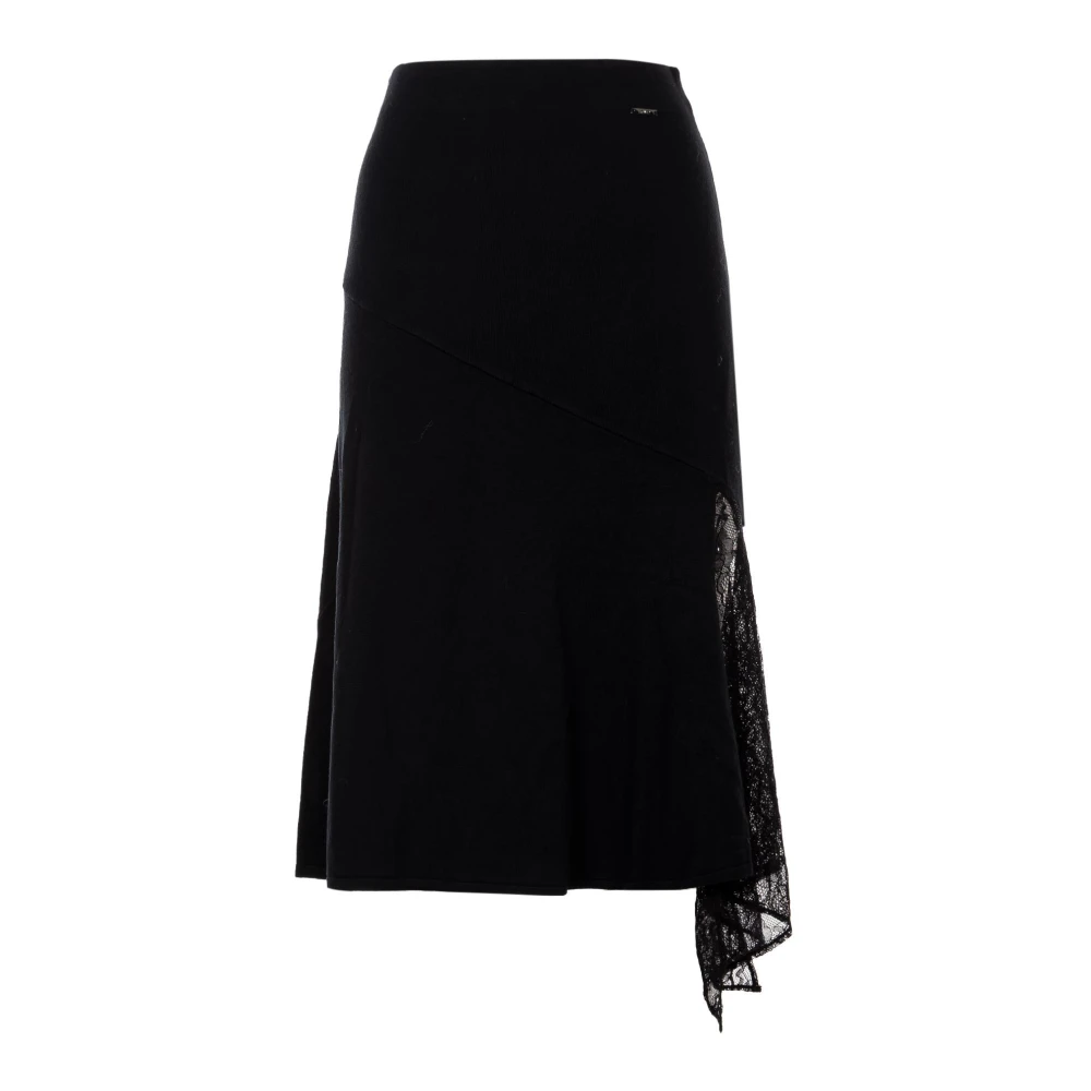 Liu Jo Elegante Zwarte Rok Black Dames