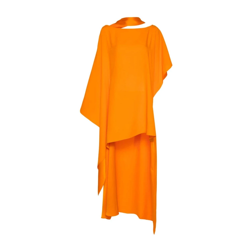 Hav Orange Kaftan Kaldskulder Kjole