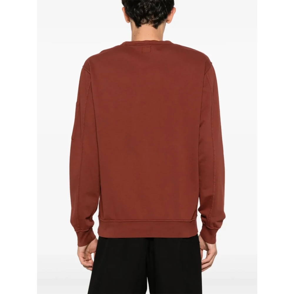 C.P. Company Bruine Crewneck Sweatshirt met Lenszak Brown Heren