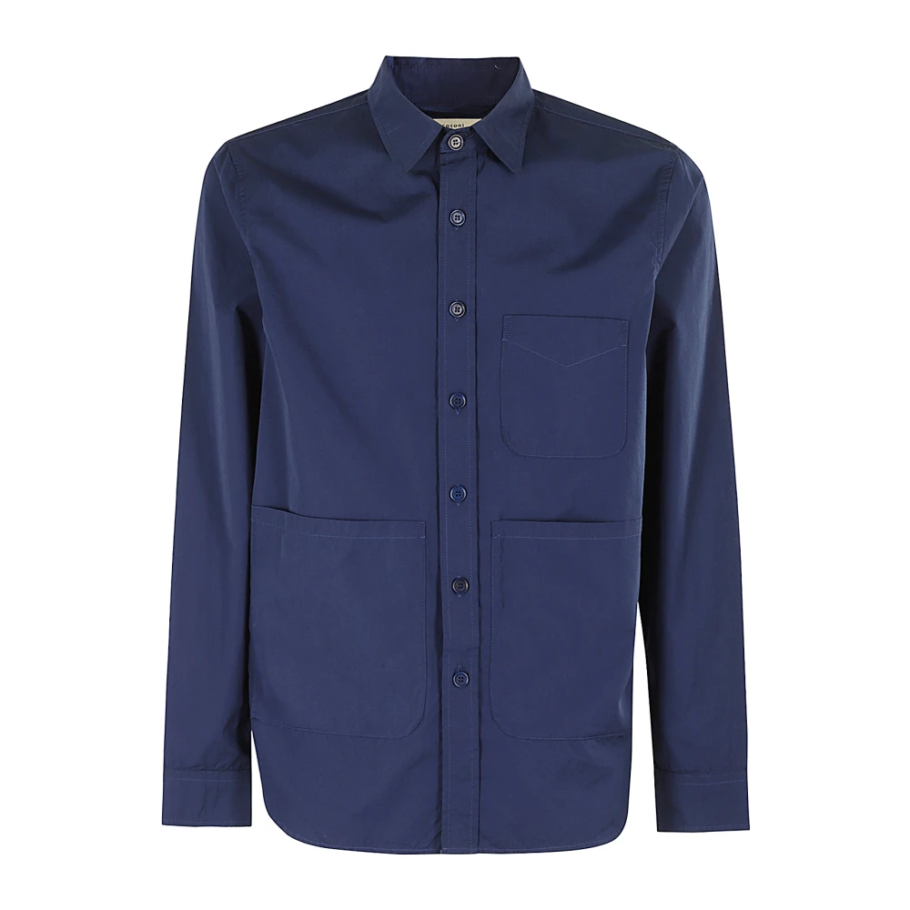 Aspesi Casual Katoenen Overhemd in Diverse Kleuren Blue Heren
