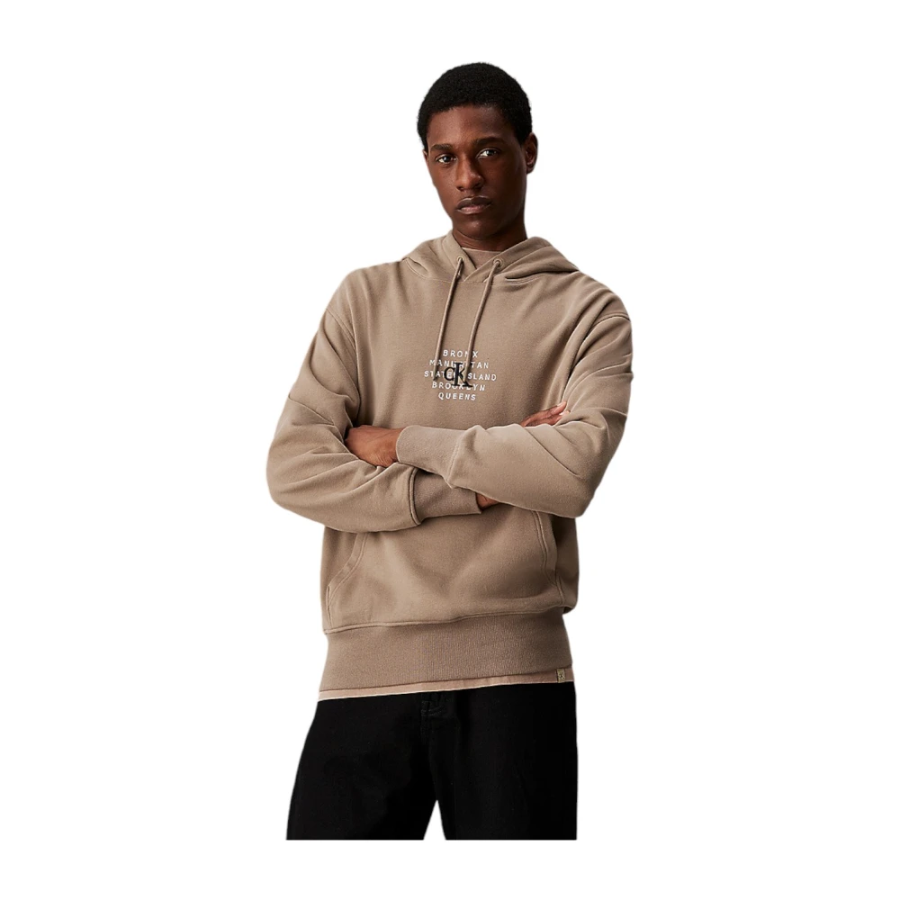 Calvin Klein Stijlvolle Sweatshirt voor Mannen Beige Heren