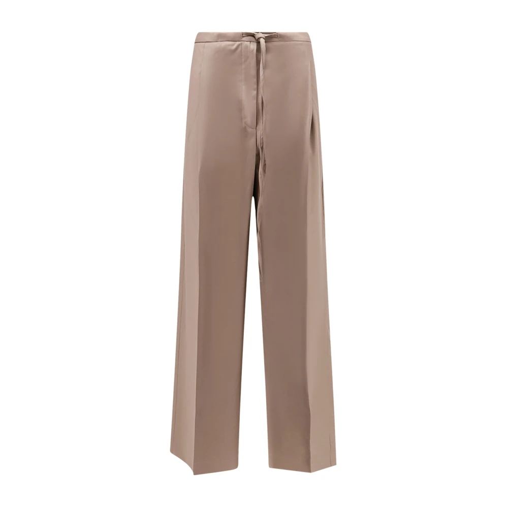 Róhe Wide-Leg Trousers - Female - Wide Trousers - Brown - S - Trousers
