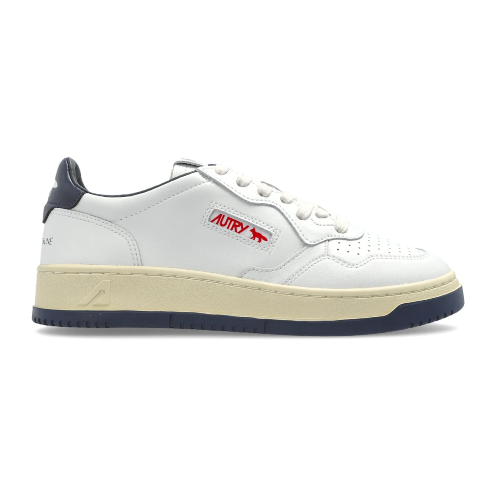 Autry Women's White Sneakers,, X Maison Kitsune Size 6 Uk