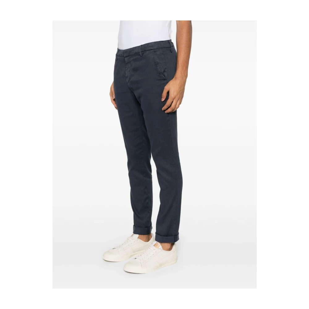 Dondup Blauwe Broek met Knoopsluiting Blue Heren