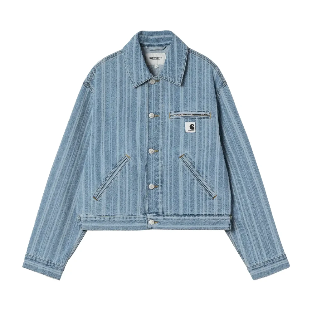 Carhartt Wip Blue Striped Denim Jacket In Light - Female - Denim Jackets - Xs - Jackets