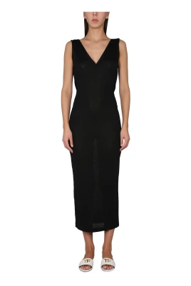 Slinky V-neck Tank Dress