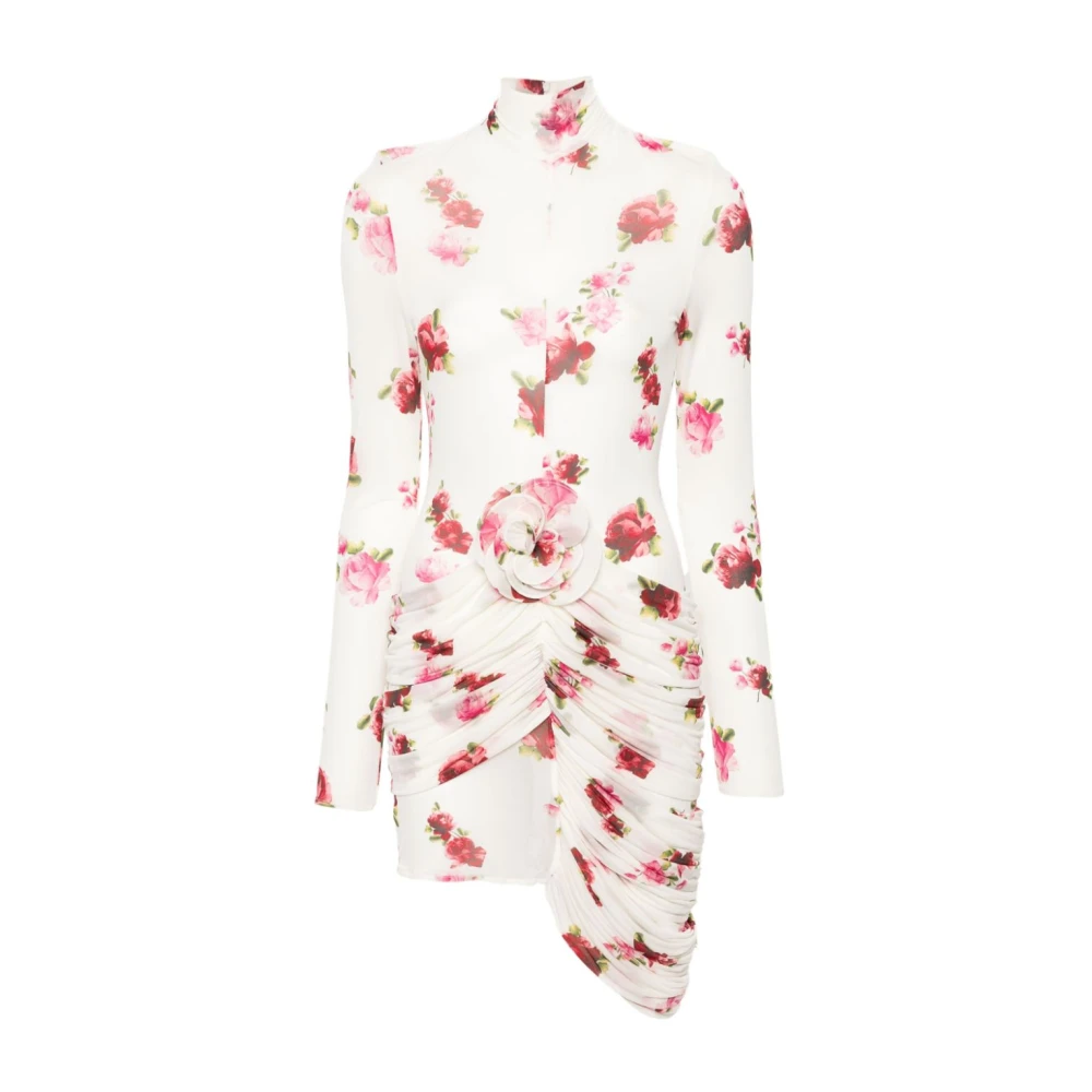 Magda Butrym Bloemen Midi Jurk Bianco Aw24 Multicolor Dames