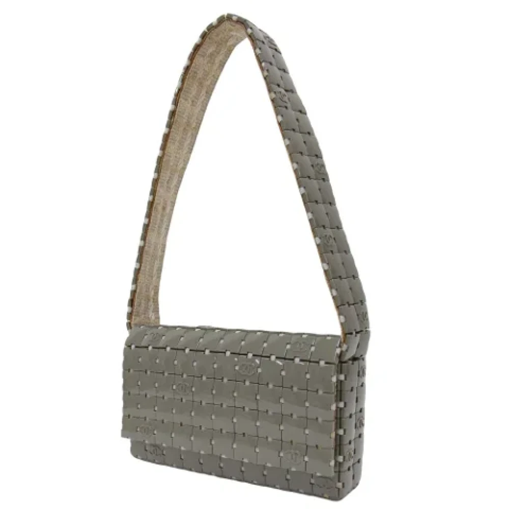 Chanel Vintage Pre-owned Canvas chanel-bags Gray Dames