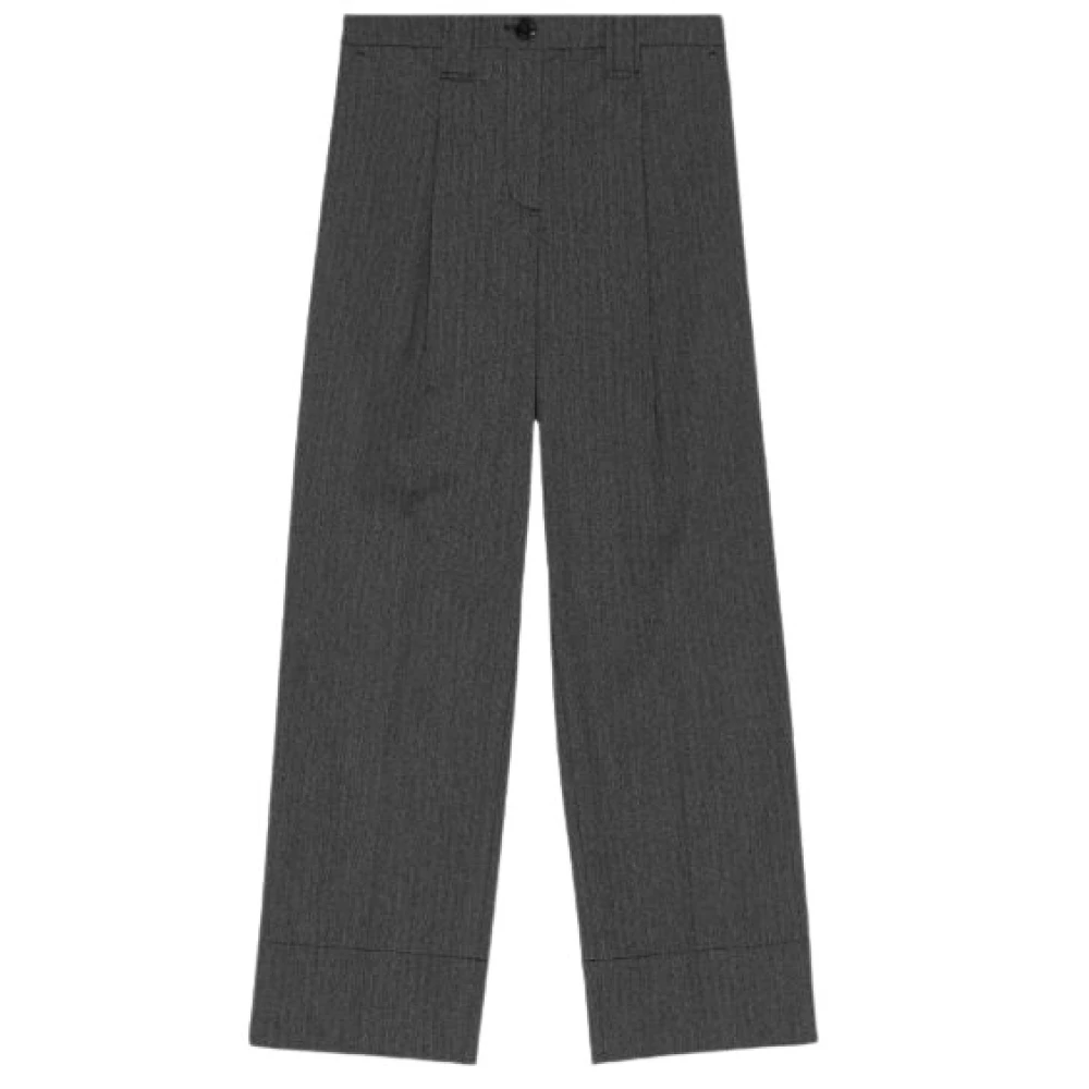 Trousers > Straight Trousers - - Ganni - Modalova