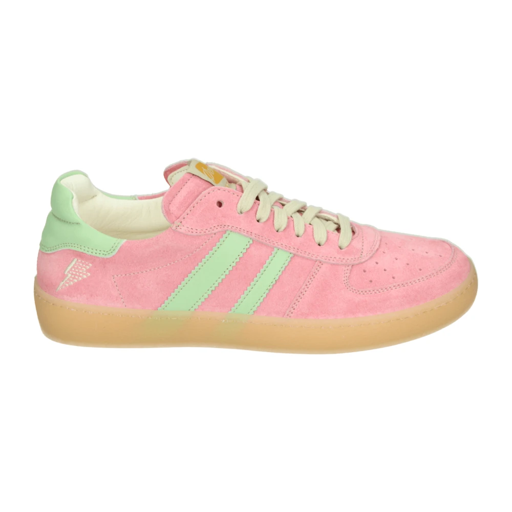 Ocra Sportieve Lage Damesschoenen Suède Dames Schoenen Roze