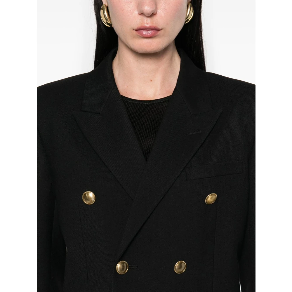 Saint Laurent Zwarte Jassen voor Stijlvolle Look Black Dames