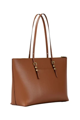 Quinn Stor Signaturlogotyp Läder Tote Bag