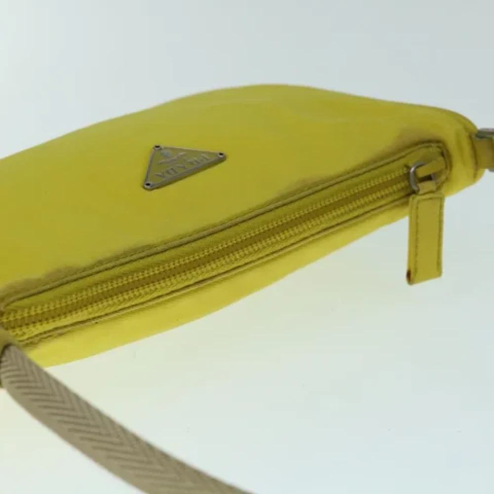 Prada Vintage Pre-owned Nylon pouches Yellow Dames