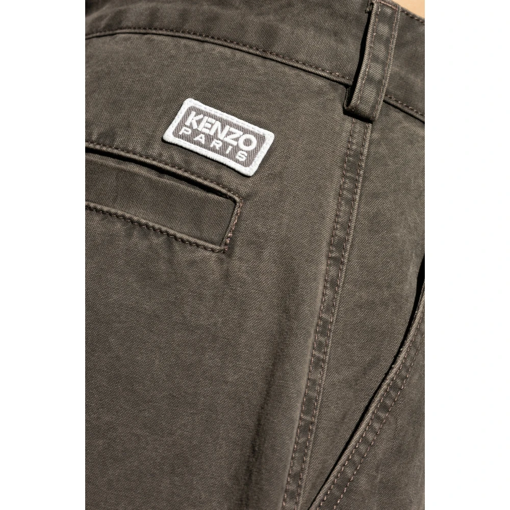 Kenzo Jeans met logopatch Brown Heren