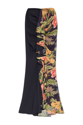 floral-print-skirt