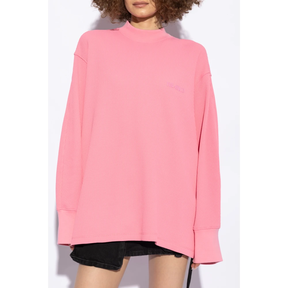 The Attico Sweatshirt met logo Pink Dames