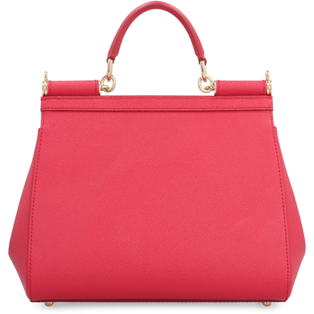 Dolce & Gabbana Leren handtas met Dauphine-print Red Dames