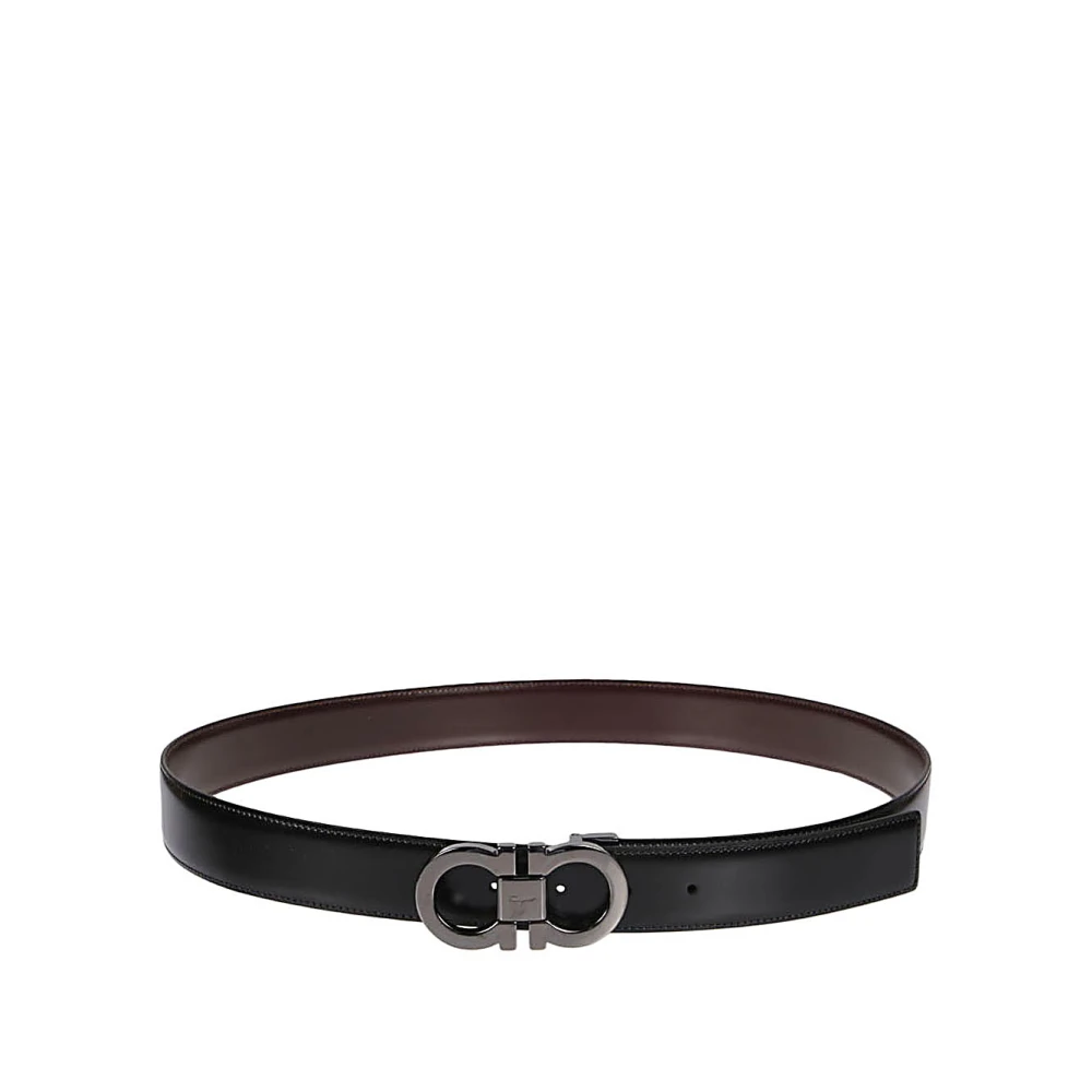 Ferragamo Men's Black Belts, 115 Cm, Leather Belt