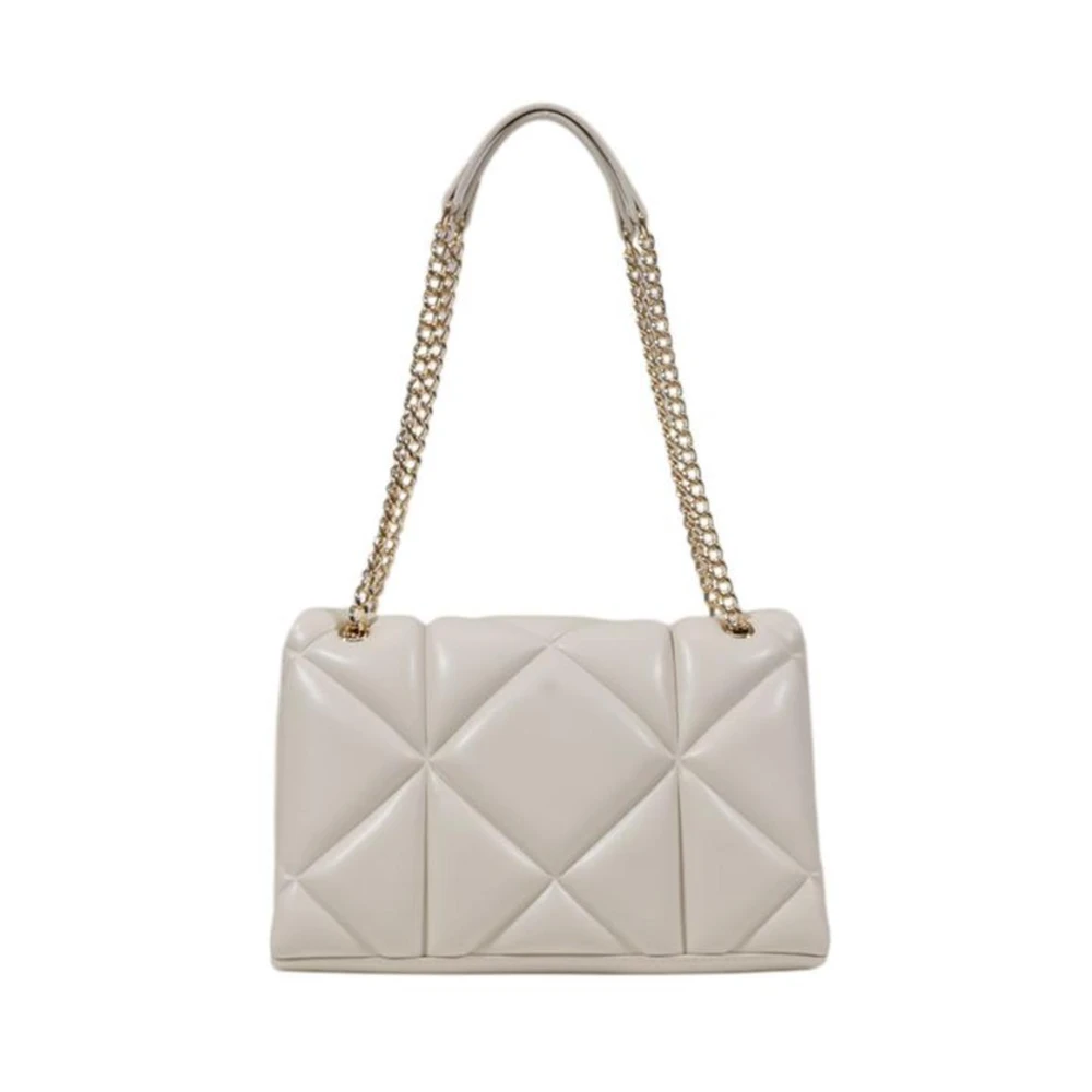 Love Moschino Stijlvolle Polyurethaan Handtas voor Vrouwen Beige Dames