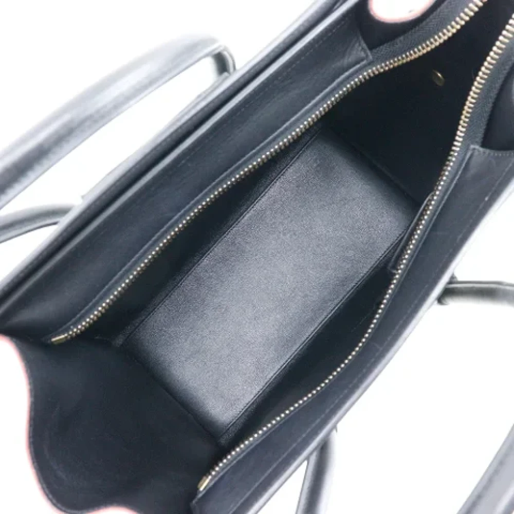 Celine Vintage Pre-owned Leather handbags Black Dames