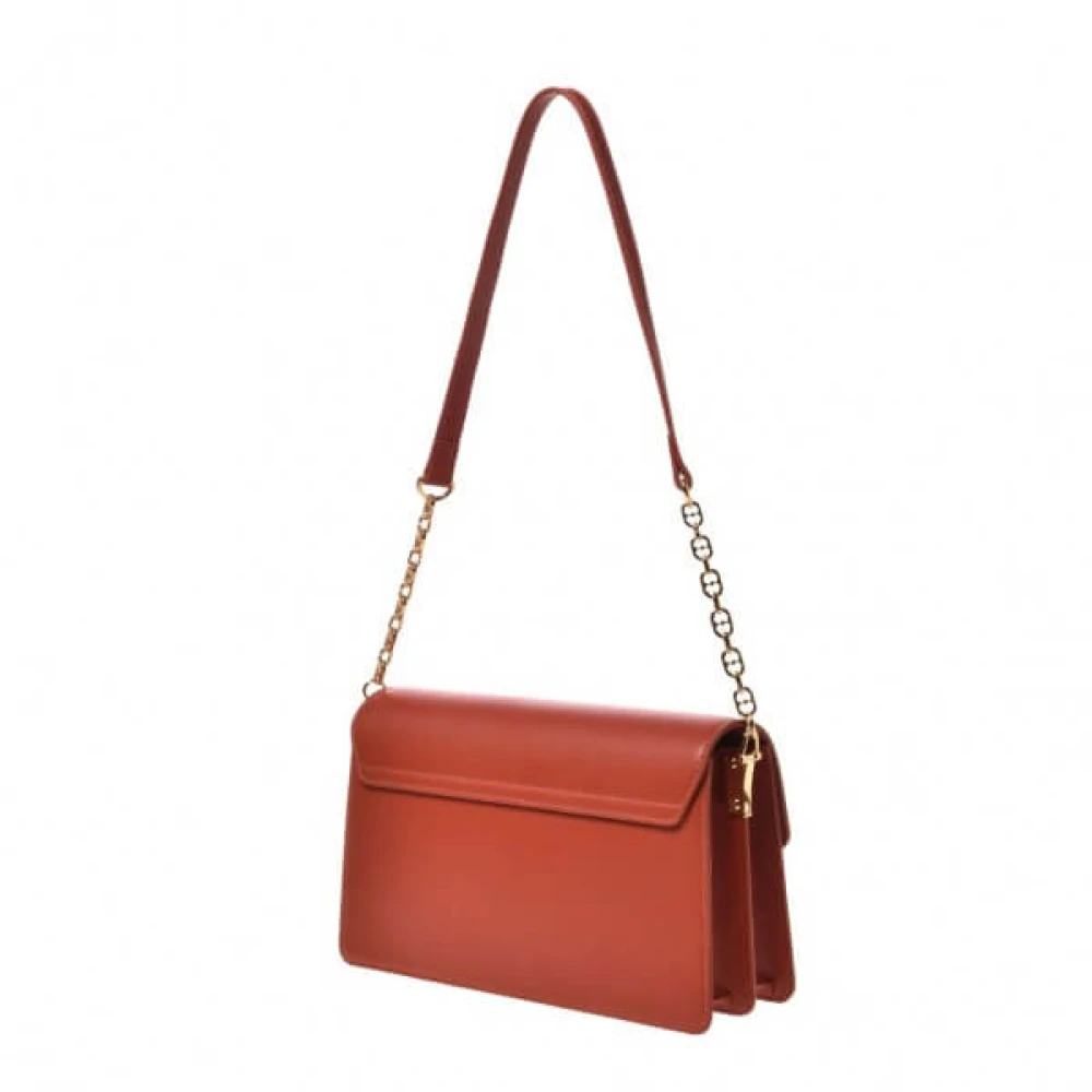 Love Moschino Bruine Schoudertas met Metalen Logo Brown Dames