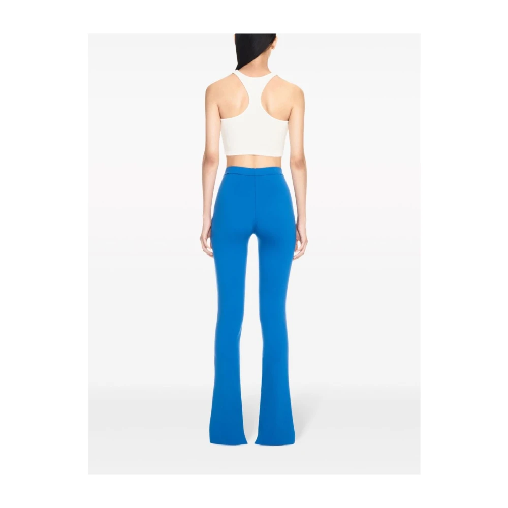 Off White Ocean Blue Hoge Taille Broek Blue Dames