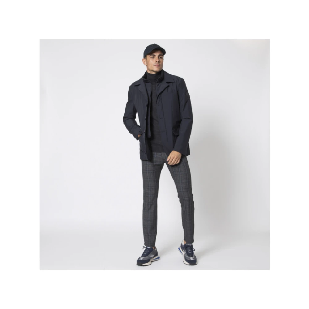 Karl Lagerfeld Marineblauwe technische jas Black Heren