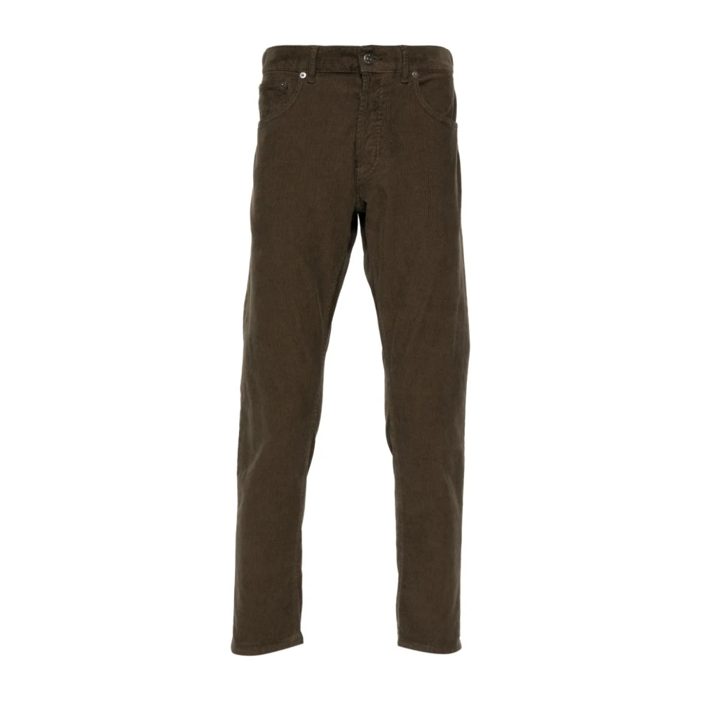 Dondup Khaki Corduroy Slim-fit Broek Green Heren