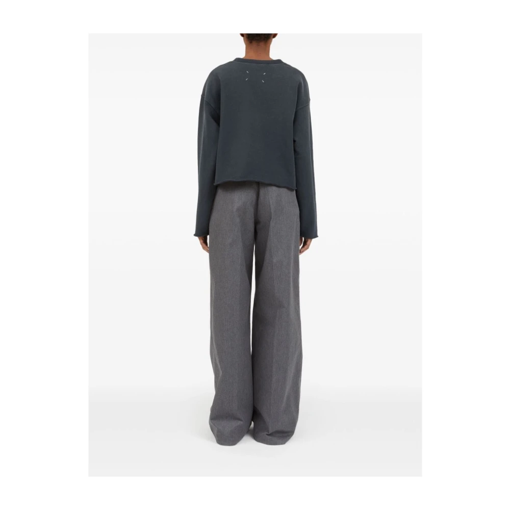 Maison Margiela Zwarte Sweatshirt voor Vrouwen Aw24 Black Dames