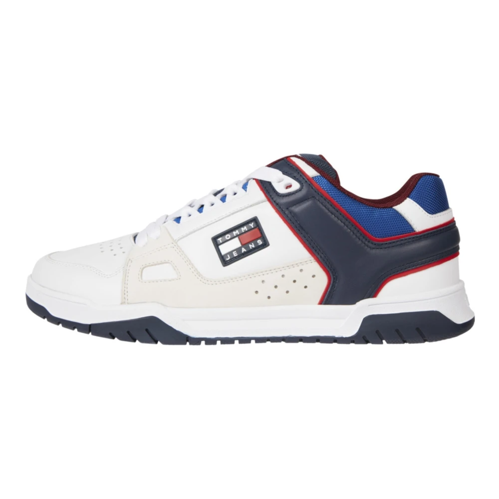 Tommy Jeans Men's White Sneakers, 9 Uk, Retro Casual Sport Trainers
